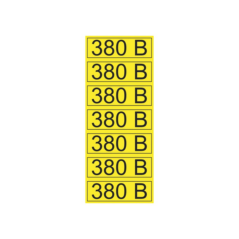Наклейка знак электробезопасности «380 В» 35х100мм (7 шт. на листе) REXANT