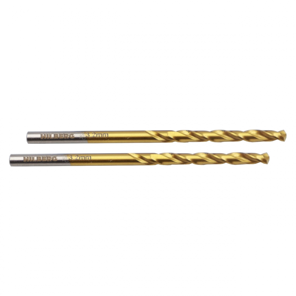 Сверло по металлу 3.2*65(36)мм (2шт) Hilberg Cobalt 5% TOP, CO032