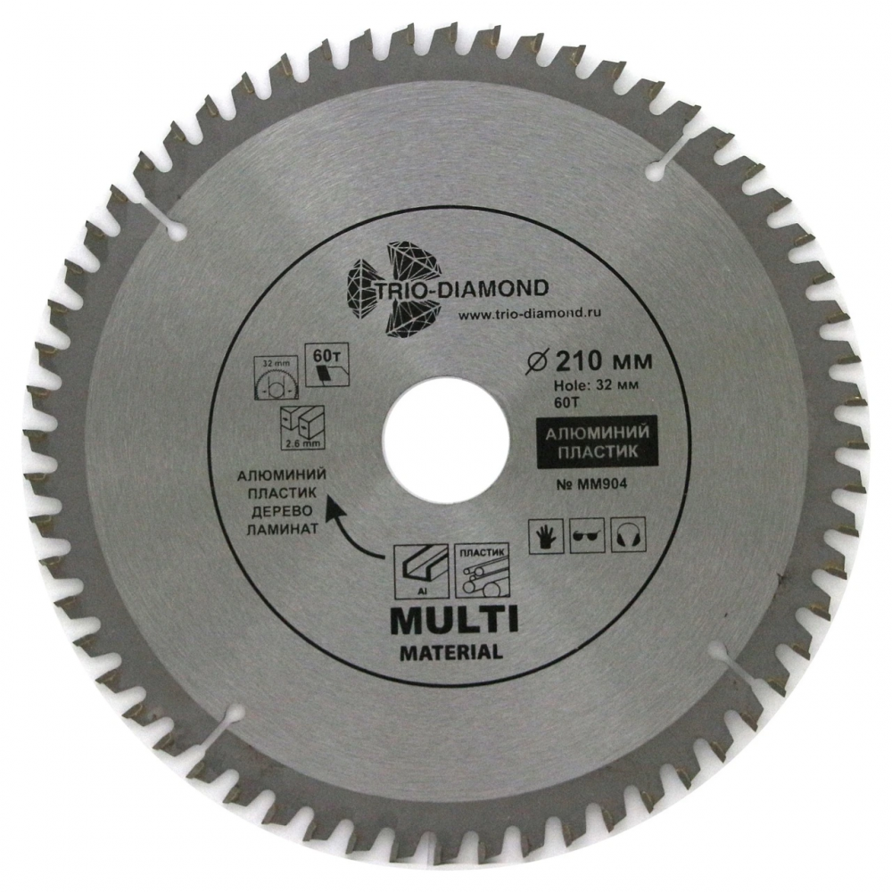 Диск пильный по мультиматериалам 210*32/30*60Т MM904