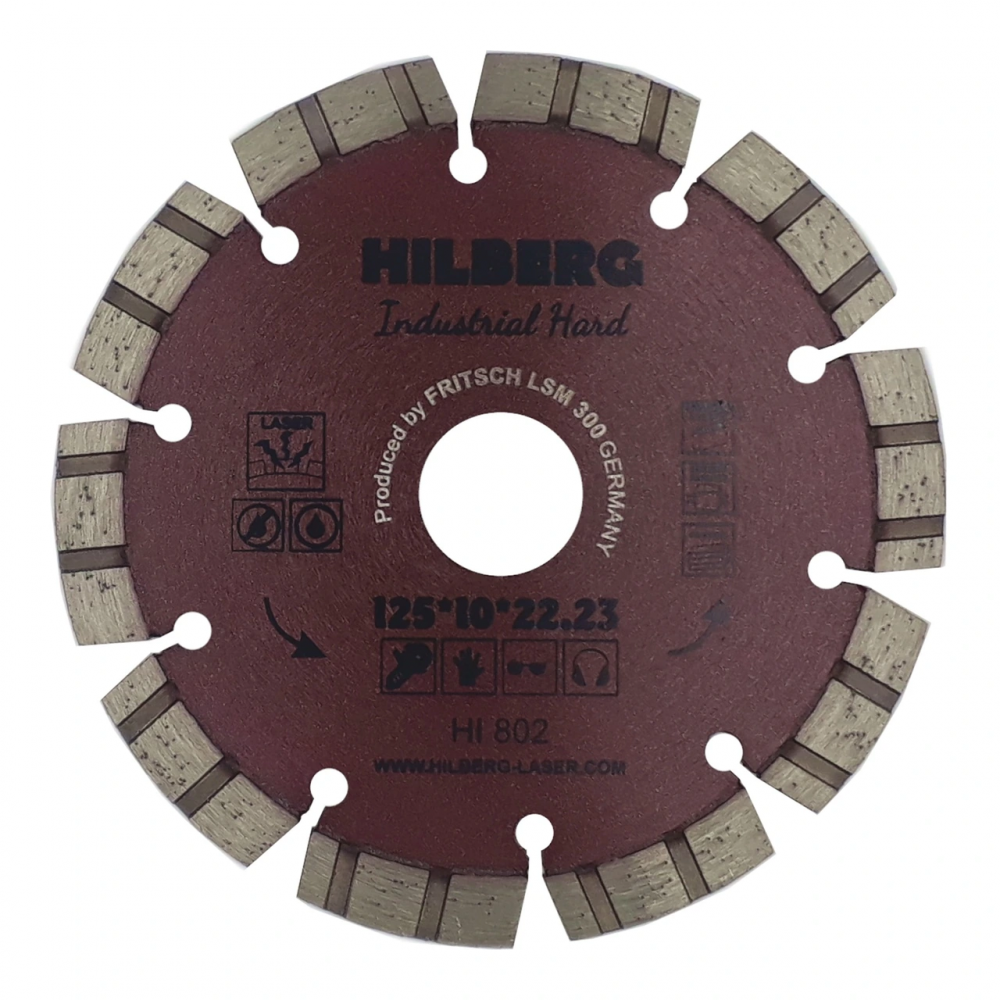 Диск алмазный отрезной 125*22.23 Hilberg Industrial Hard HI802