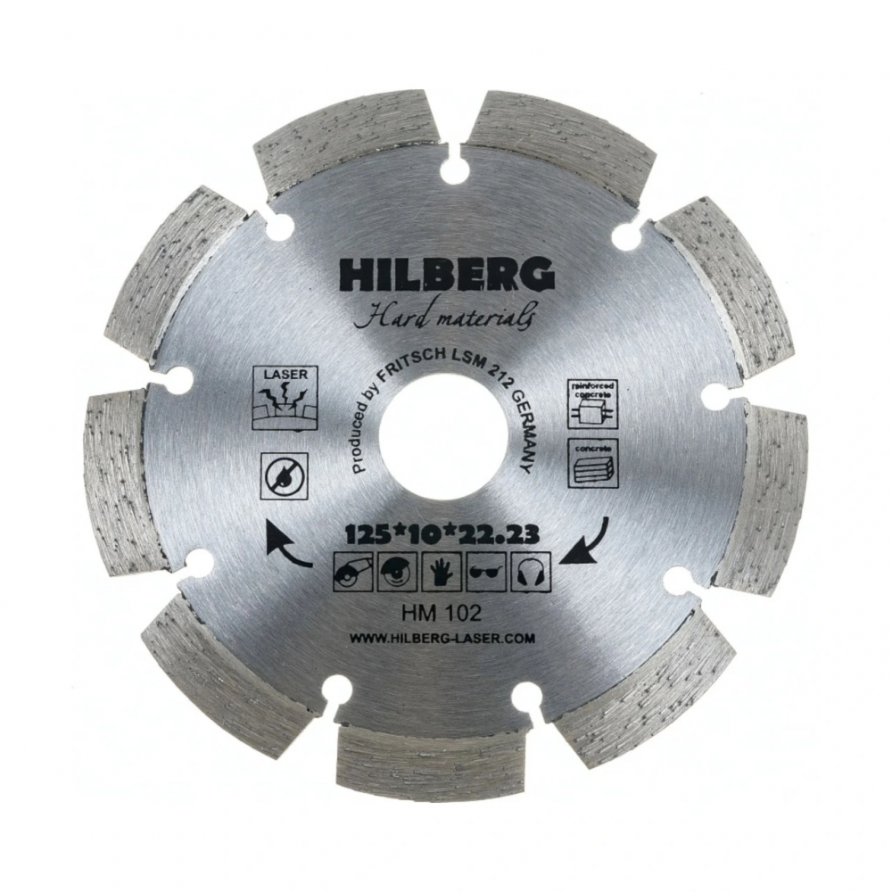 Диск алмазный отрезной 125*22,23 Hilberg Hard Materials Лазер HM102