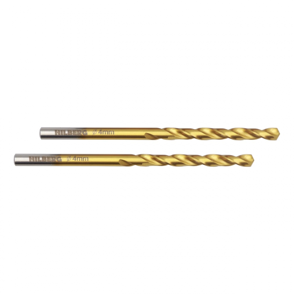 Сверло по металлу 4.0*75(43)мм (2шт) Hilberg Cobalt 5% TOP, CO040