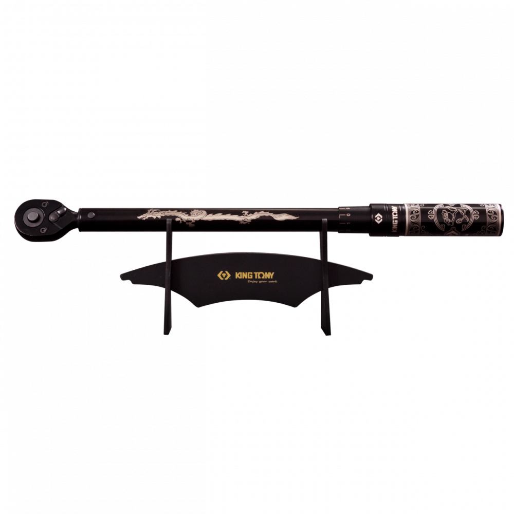 Динамометрический ключ 1/2", 40-200 Нм, "DRAGON", для левой и правой резьбы, футляр, подставка KING TONY P34462-1DP90