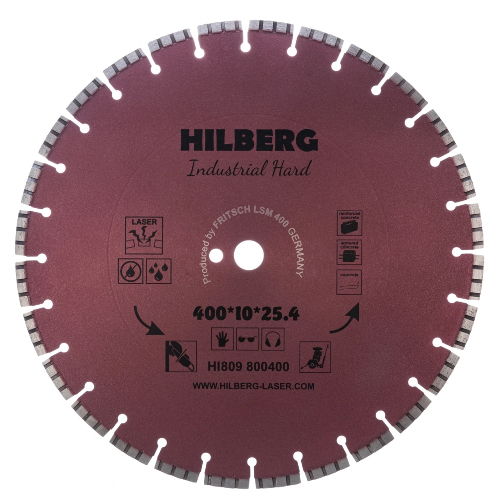 Диск алмазный отрезной 400*25,4 Hilberg Industrial Hard HI809