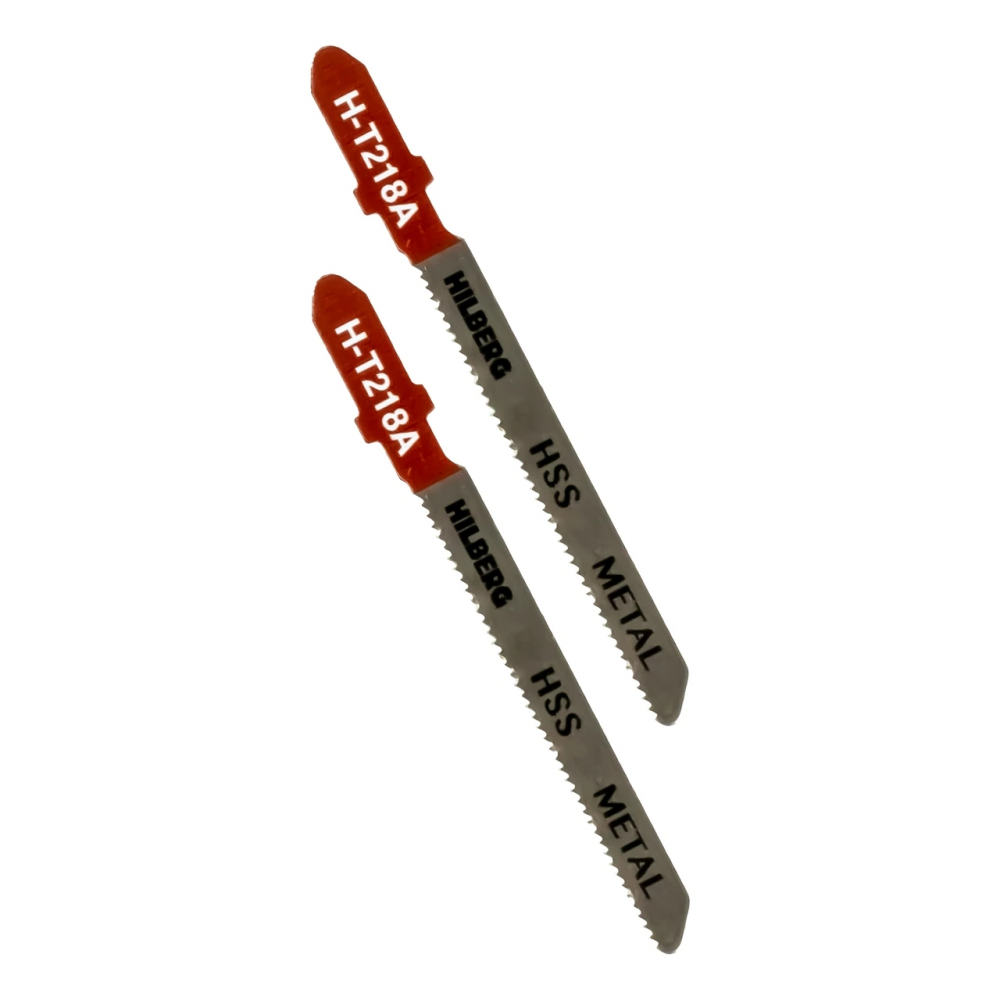 Пилки HSS для лобзика 2шт, Hilberg Metal фигурный рез 76*1.0мм,20TPI, H-T218A