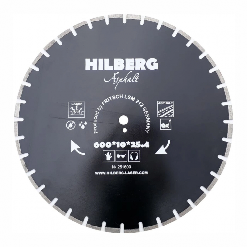 Диск алмазный отрезной 600*25,4*12 Hilberg Hard Materials Лазер асфальт HM313
