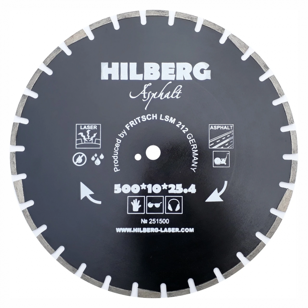 Диск алмазный отрезной 500*25,4 Hilberg Hard Materials Лазер асфальт HM311