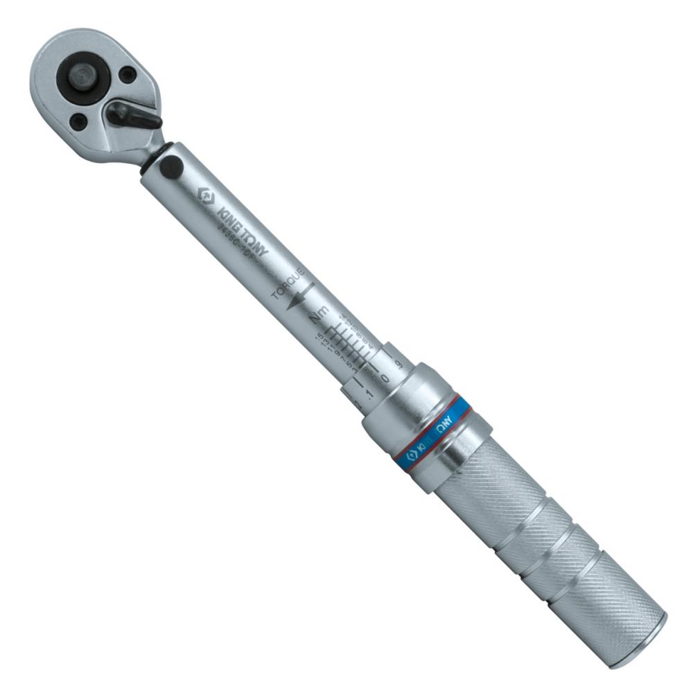 Динамометрический ключ 3/8", 3-15 Нм, "COMPACT", для левой и правой резьбы, футляр KING TONY 3436C-1DF