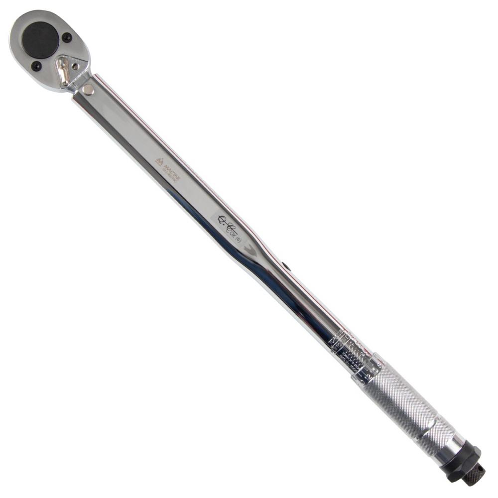 Ключ динамометрический 1/2", 28-210 Нм, в пластиковом кейсе МАСТАК 012-40210C