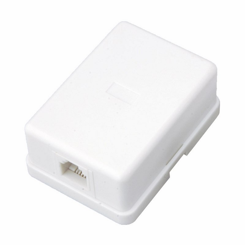 Розетка телефонная внешняя, 1 порт UTP RJ-14 (6P4C), CAT 3 REXANT