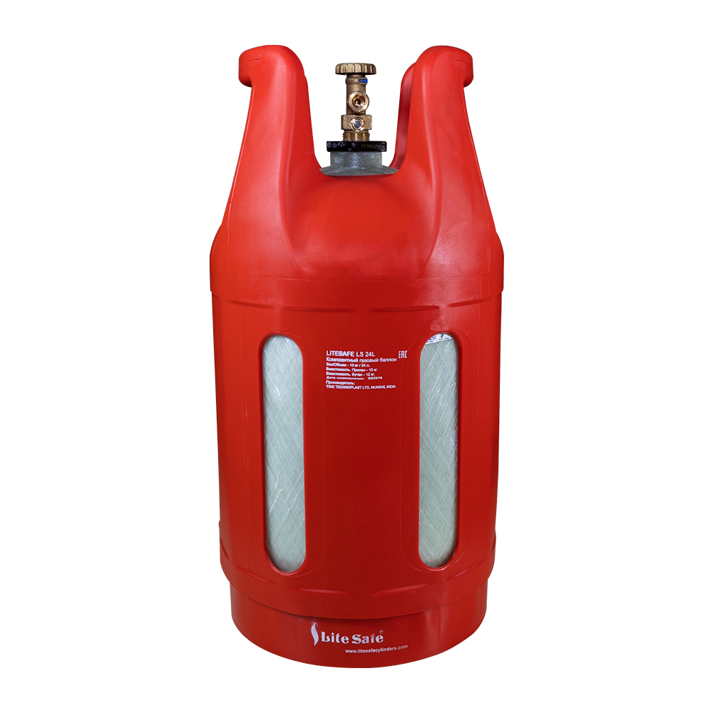 Баллоны газовые FoxWeld LITESAFE - Полимерно-композитный баллон для сжиженного газа 24л/10кг Индия