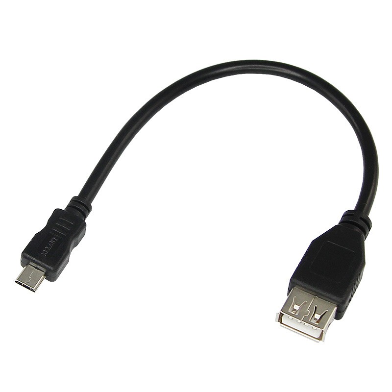 Кабель USB (шт. micro USB - гн. USB A) 0.2 метра, черный REXANT